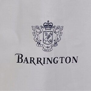 Barrington white drawstring closure dustbag, 21” x 26”.